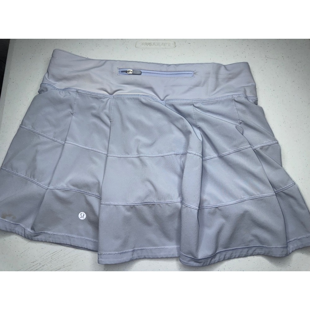 Lululemon Pace Setter Athletic Skirt Lavender Blue Pleated Tennis Running Skort